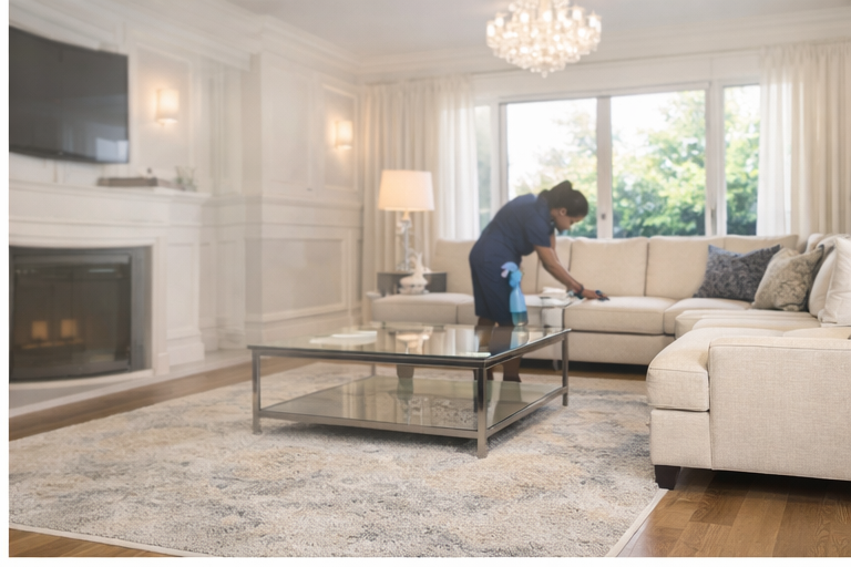 Pure Cleaners team cleaning a Maryland home